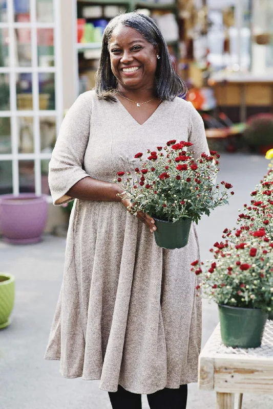 Nina Dress - Oatmeal Sweater Knit