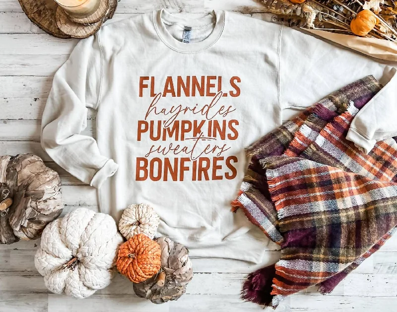 Hayrides Fall Sweatshirt In White